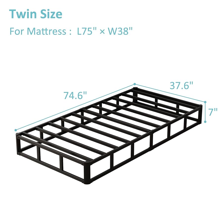 Amazon.com: Upcanso 7 Inch Twin Box Spring Bed Base, Low